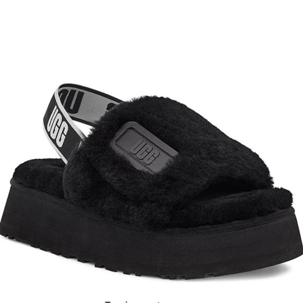 UGG Disco Slide Fur Sandals